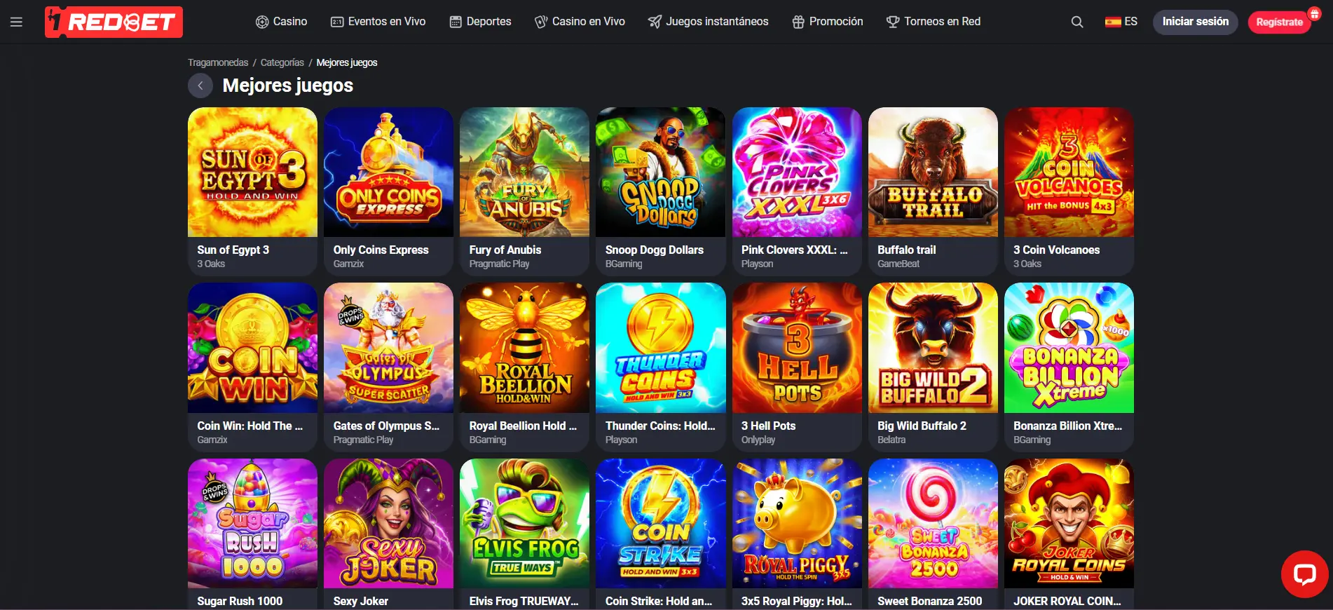Tragamonedas en 1RedBet Casino